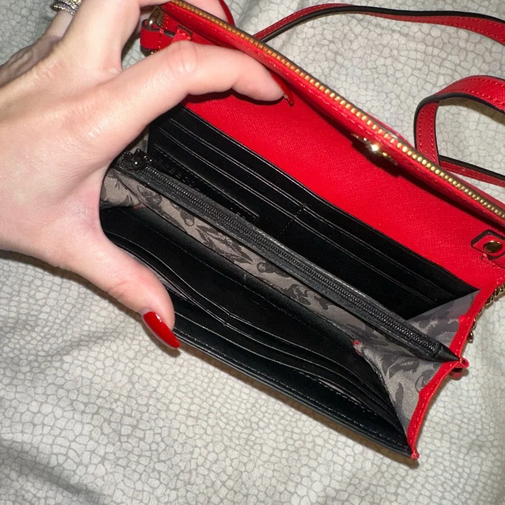 Rebecca Minkoff Red Clutch with Gold Chain - Picture 3 of 3